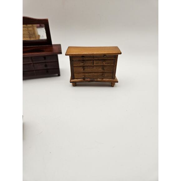 Miniature Dollhouse Furniture Set - Brown and Tan - Picture 3 of 6